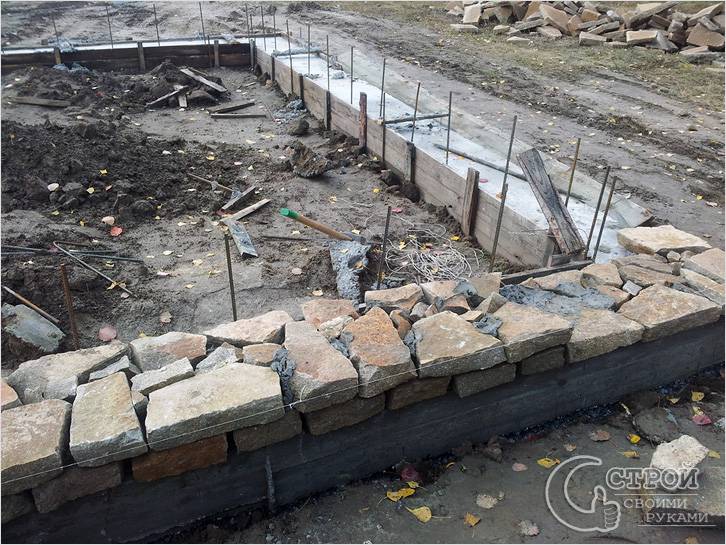 Бутовый фундамент – основание для дома из природного камня и цемента
