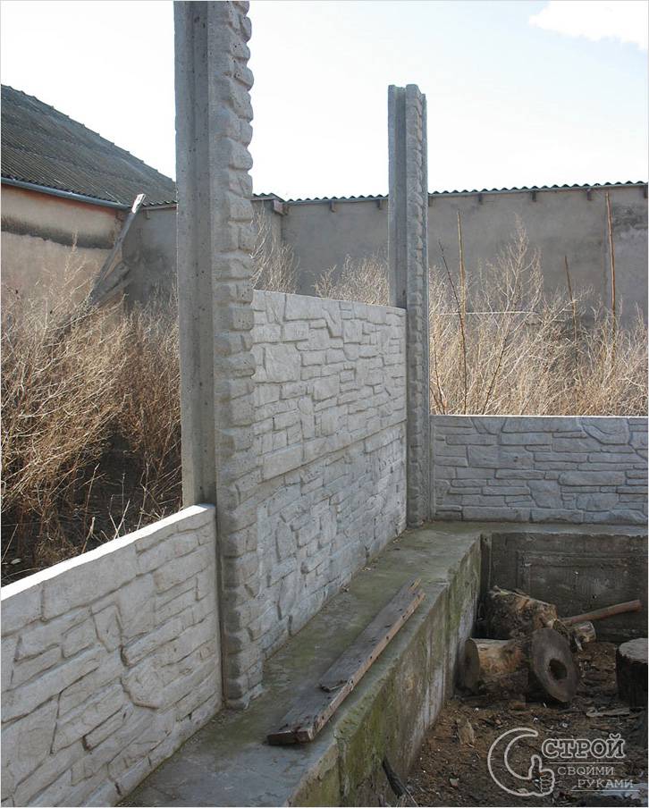 Сборный бетонный забор